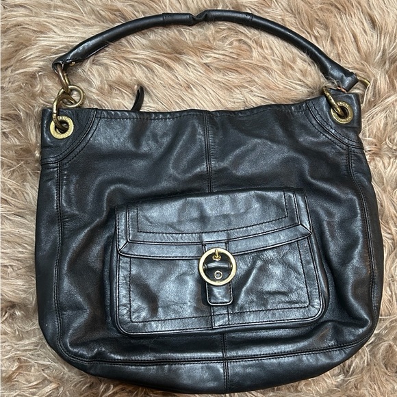 COACH Penelope Leather Buckle Pocket Hobo Handbag -Needs Rehab - Picture 1 of 8